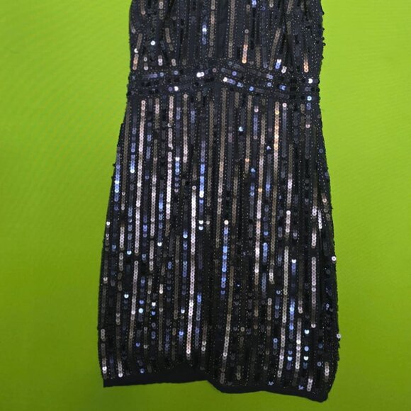 Verty Embellished Halter Cocktail Dress Black/Navy S - Picture 3 of 7